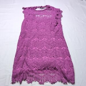 Free‎ People Pink Floral Lace Chemise